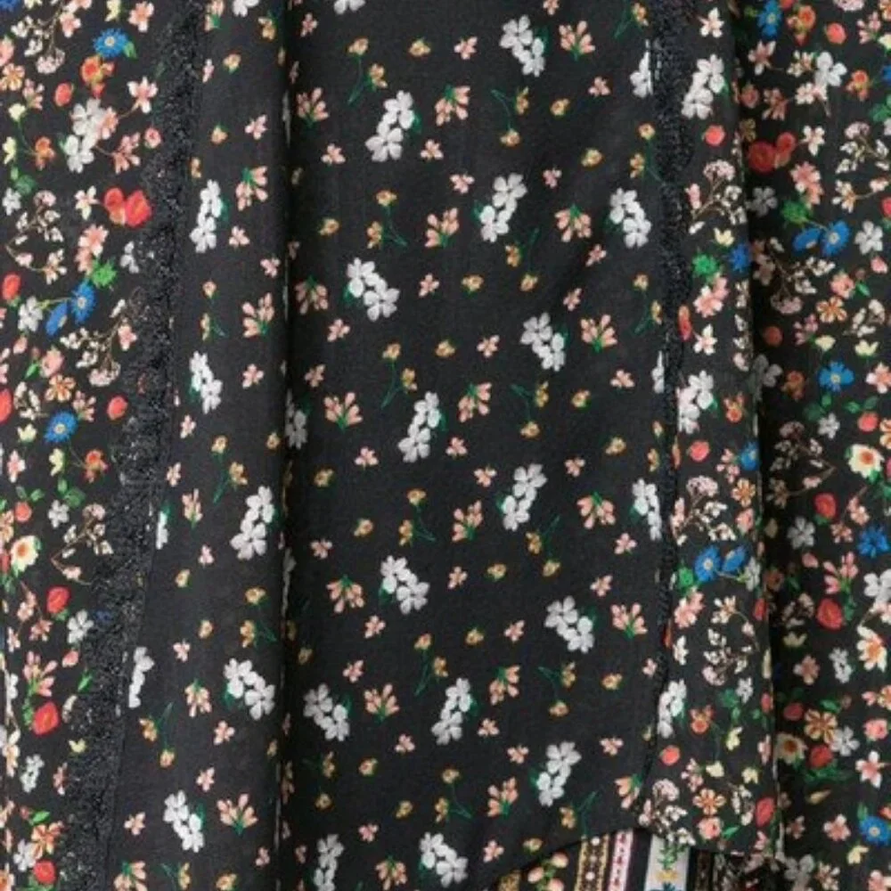 Alice + Olivia Delilah Tiered Print Stretch Silk Dress ASO Clary Fray